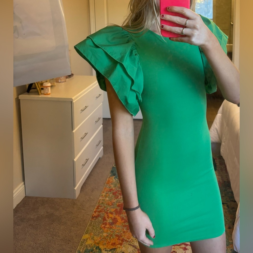 Zara Kelly Green Mini dress!